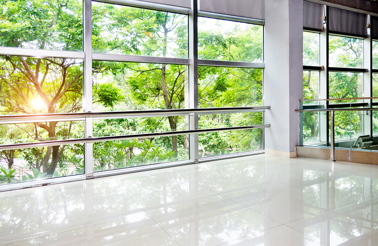 Green office corridor